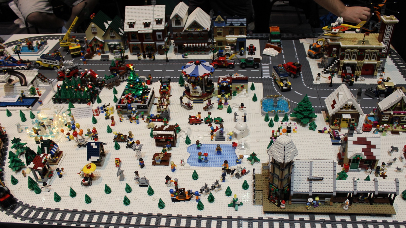 LEGO Christmas display.